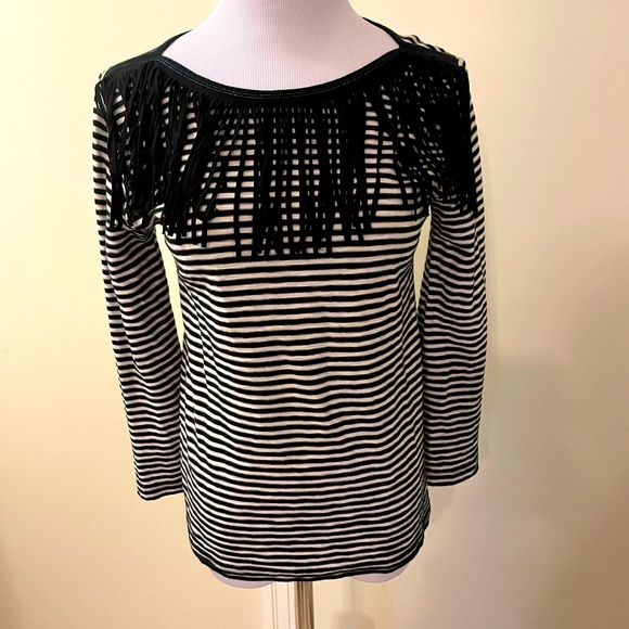 Maje striped fringe top - Picture 1 of 9
